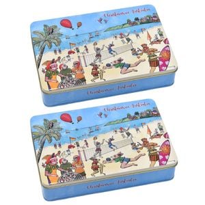 Banksia Red Christmas In Australia Tin Butter Shortbread 300g - 2 Pack
