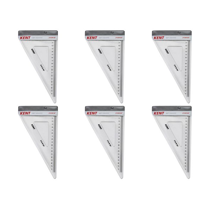 6x Kent Set Square 210mm 60 Deg Home/school Technical Drawing/graphic Design