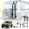 Rear Ladder for Suzuki Jimny XL 5-Door 2023-Onwards Protective Frame Tailgate Rack Aluminum Black