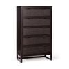 Teamson Home Hatteras Dresser with 5 Rattan Inlay Drawers, Espresso