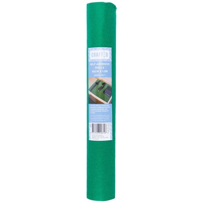 Crafted 45 x 150cm Green Adhesive Felt Roll