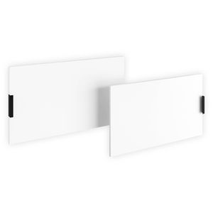 Lugna 512 x 900 x 16mm White Double Doors - White 900mm