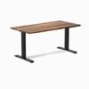 Desky Fixed Height Pheasantwood Hardwood Desk 150x75cm Matte Black Leg