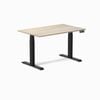 Desky Dual Sit To Stand Classic Oak Melamine Desk 120x75cm Matte Black Height Adjustable Legs