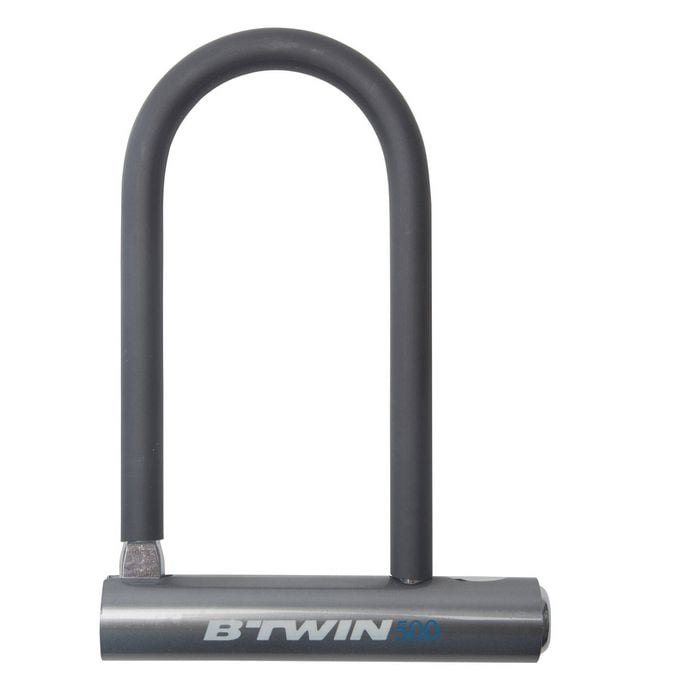 Decathlon - 500 Bike D-lock - Grey - One Size