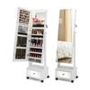 Costway Mirrored Jewellery Cabinet White