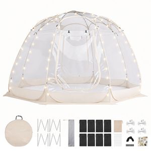 Advwin Pop-Up Bubble Tent, 6-15 Person Transparent Outdoor Shelter