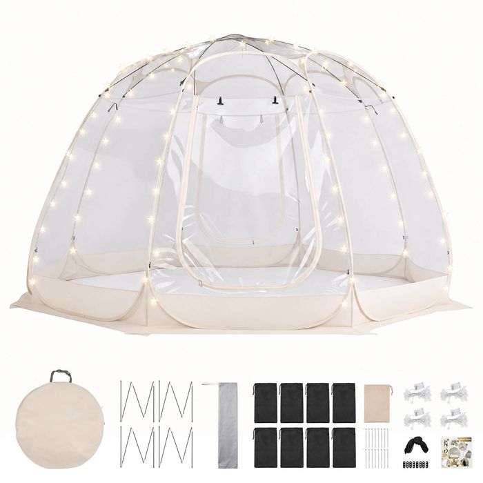 Advwin Pop-Up Bubble Tent, 6-15 Person Transparent Outdoor Shelter