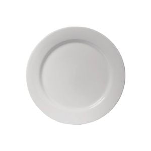 Australian Fine China Round Plate Flinders Collection Wide Rim White Porcelain 165mm Commercial Crockery