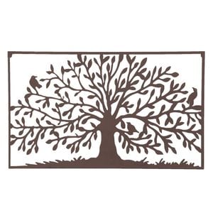 P&P 90×1×54cm Rusty Tree of Life Metal Wall Decor for Living Rooms, Bedrooms & Offices, Modern Art Piece