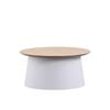 Modern Furniture ZEEBA Coffee Table 69cm - White & natural