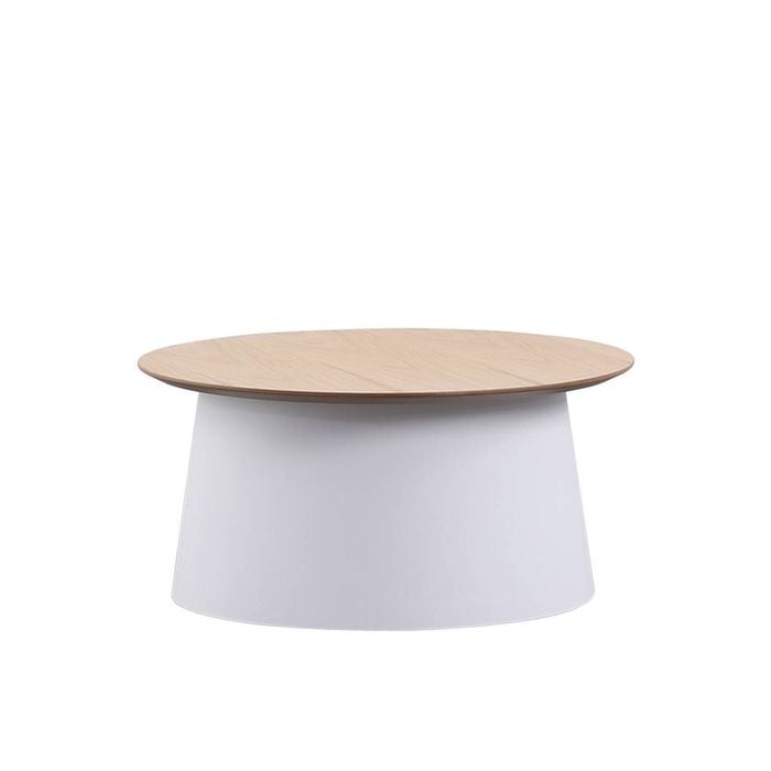 Modern Furniture ZEEBA Coffee Table 69cm - White & natural