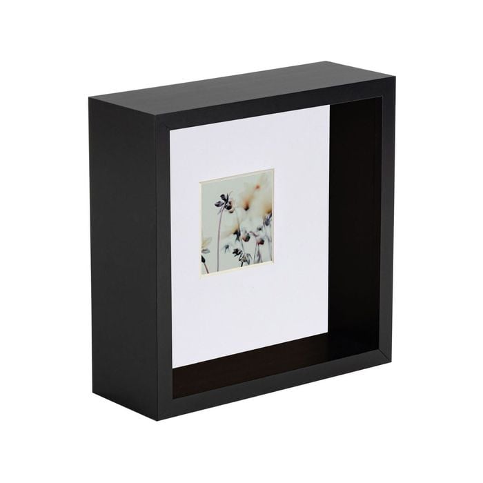 Nicola Spring 6 x 6 3D Shadow Deep Box Photo Frame - Craft Display Picture Frame with 2 x 2 Mount