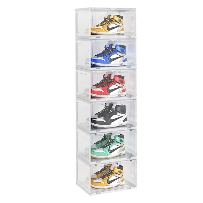 SOGA 6 Tier Shoe Box Transparent
