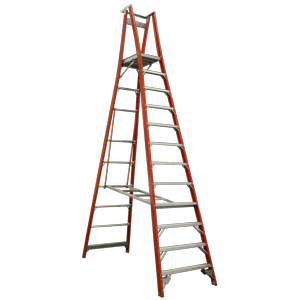 INDALEX 3.6m Industrial Fibreglass 150KG Pro Series Platform Ladder