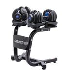 PowerTrain 48kg Blue Adjustable Dumbbell Set With Stand