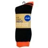 Stretto Mens Hi Viz Wool Blend Boot Sock Size 6 -10 Black With Fluro Trim 2pk
