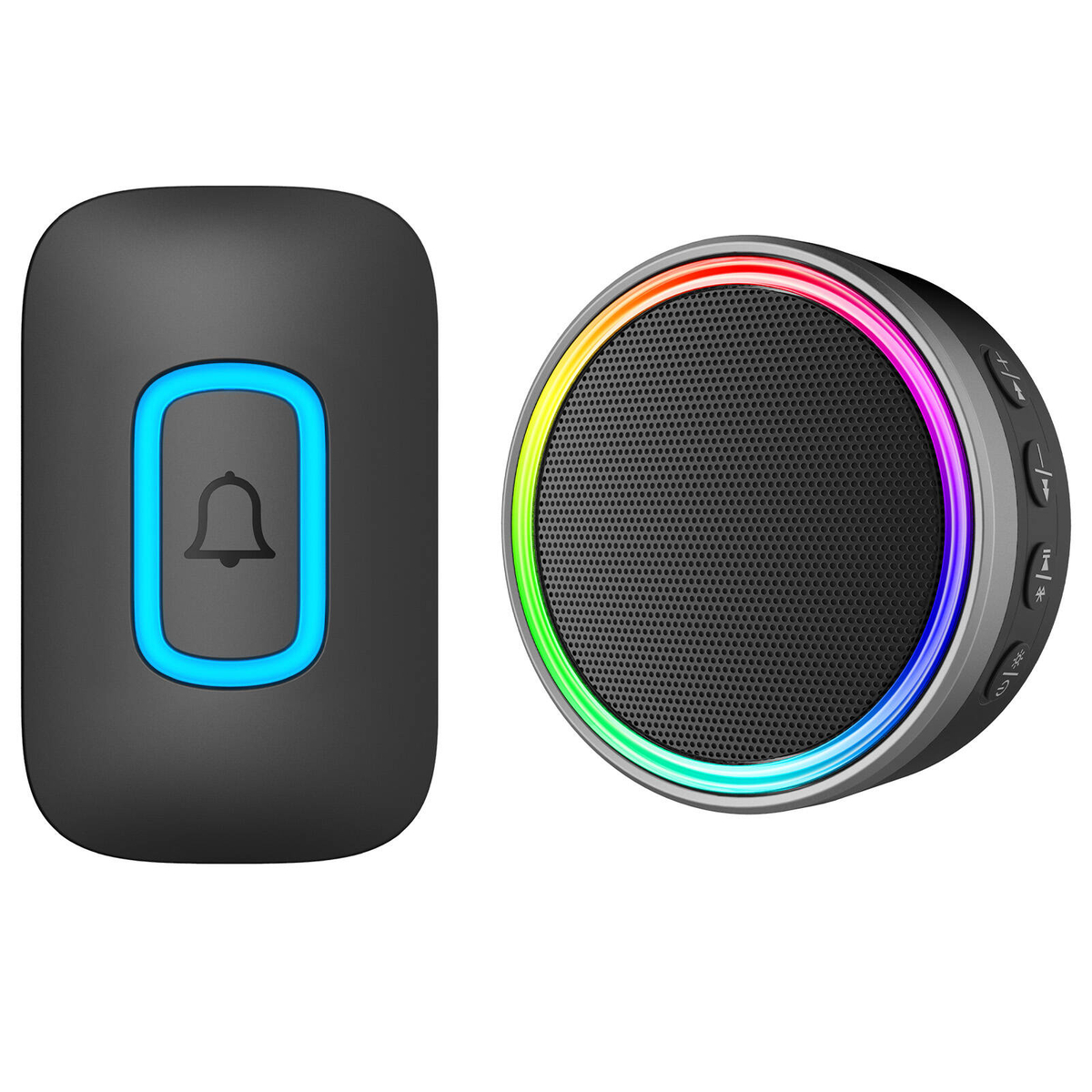 Arlec 200m Rechargeable Wireless Door Chime With Speaker and RGB LED ...
