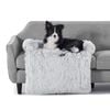 Charlie's Shaggy Faux Fur Bolster Sofa Protector Calming Dog Bed Arctic White Xx-large