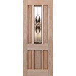 Woodcraft 2040 x 820 x 40mm Entrance Door Hamlett Gold Lead TG Glass TG62GRB