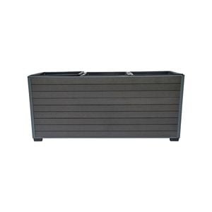 Tuscan Path 98 x 34 x 43cm Savannah Tri Planter Grey