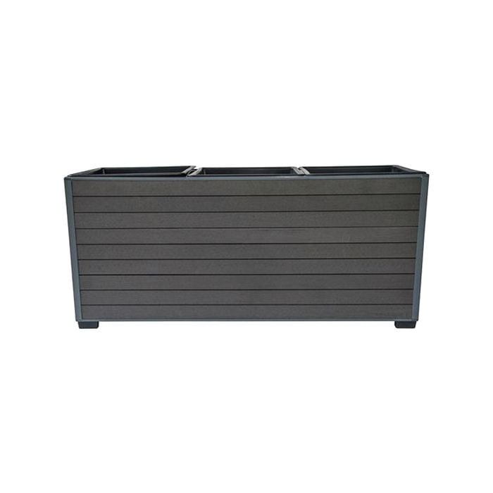 Tuscan Path 98 x 34 x 43cm Savannah Tri Planter Grey