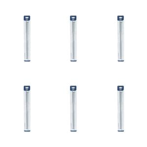 6pk Malli Aluminium/plastic Knitting Needles Yarn Crafting Tool 6mmx35cm Grey