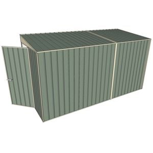 Build-a-Shed 1.5 x 3.7 x 2m Hinged Door Tunnel Shed - Green