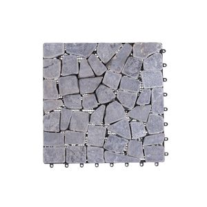 Tuscan Path Charcoal Limestone 4pc Click Tile Flooring