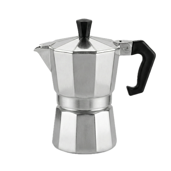 3 Cup Coffee Percolator Moka Espresso Stove Top Maker Perculator Aluminium Stove Top - Silver | Aluminium | Stovetop Percolator