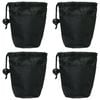 4PK Rosewood Pet/Dog Puppy Treat Food Bag Draw String Storage Snack Pouch Black