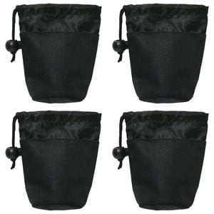 4PK Rosewood Pet/Dog Puppy Treat Food Bag Draw String Storage Snack Pouch Black