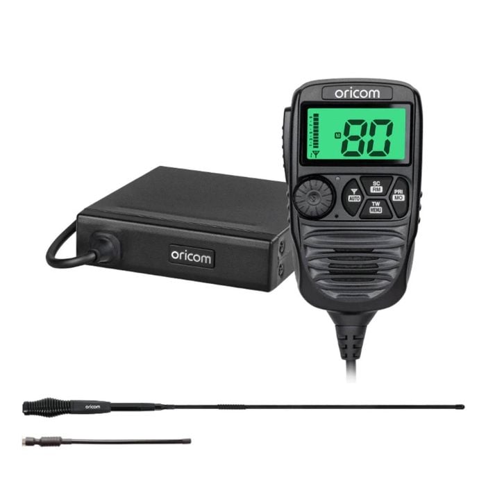 Oricom UHF182XP Dual Antenna 5 Watt UHF CB Radio with BONUS Antennas – ANU236 6.5dBi and ANU050 3dBi (UHF182XPTA)