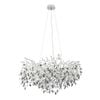 Telbix Molena Modern Pendant Hanging Lamp Light Aluminium Crystal Chrome Smoke Clear Gloss