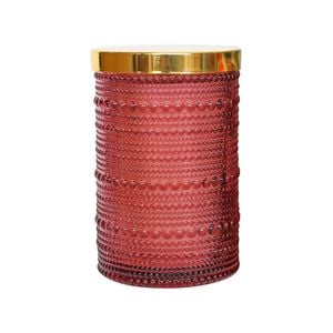 Glass/Wax 12.5cm Scented Tealight Candle Christmas - Red