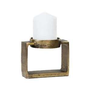 SSH COLLECTION Miles 11. 5cm Single Candle Stand - Brass