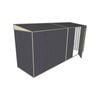 Build-A-Shed 1.2 x 4.5 x 2.0m Skillion Single Hinged Side Door Shed - Grey