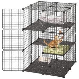 Advwin Cat Cage 3 Tier  DIY Cat Condo House Cat Villa Pet Enclosure