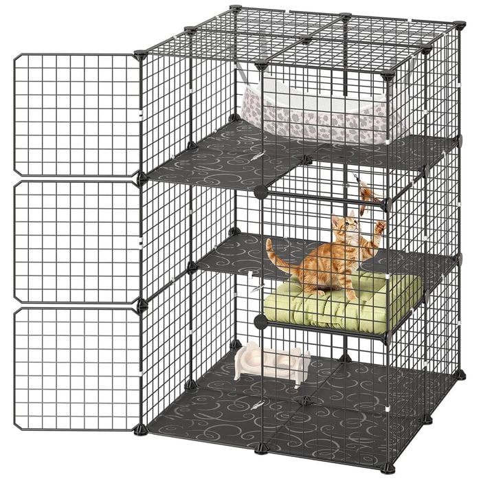 Advwin Cat Cage 3 Tier  DIY Cat Condo House Cat Villa Pet Enclosure
