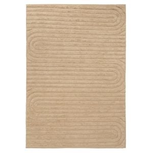 Loopsie-230cm X 160cm-rabat Taupe Sculptural Cotton Rug