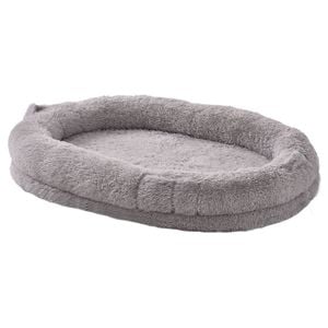 VEVOR 1825x1220x250mm Human Dog Bed Gray Washable Faux Rabbit Fur