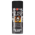 White Knight 300g Pot Belly Black Hi Temp Spray Paint