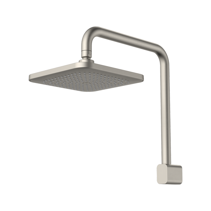 Caroma Brushed Nickel Luna Fixed Overhead Shower WELS 4 Star 7.5L/min
