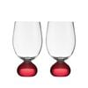 2pc Tempa Zephyr Spherical Wine Drinking Glasses Set 16cm Ruby Red
