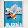 Galrie Sydney Harbour Vintage Travel Poster Retro Australian Wall Art Print Home Décor, Black Frame, A2 42 x 60cm (16 x 24inch)