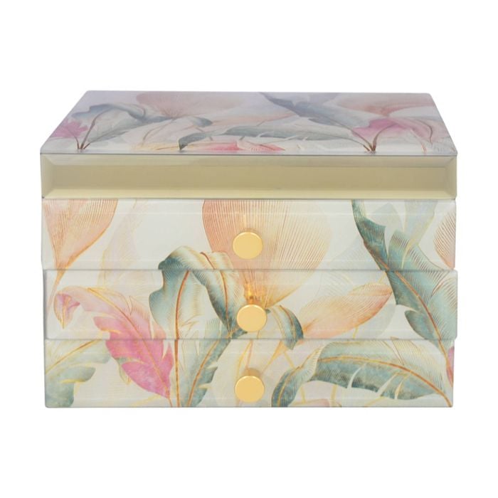 Gibson Gifts Golden Tropics 2 Drawer Jewellery Box Organiser/Storage