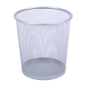 All Set Silver Grey Mesh Rubbish Bin