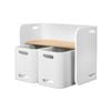 3 Piece Nordic Kids Table and Chairs Desk Set - White