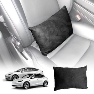 Black Waist Support Pillow for Tesla Model 3 2017-2023 and Model Y 2021-2024 Seat Lumbar