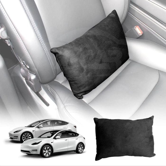 Black Waist Support Pillow for Tesla Model 3 2017-2023 and Model Y 2021-2024 Seat Lumbar